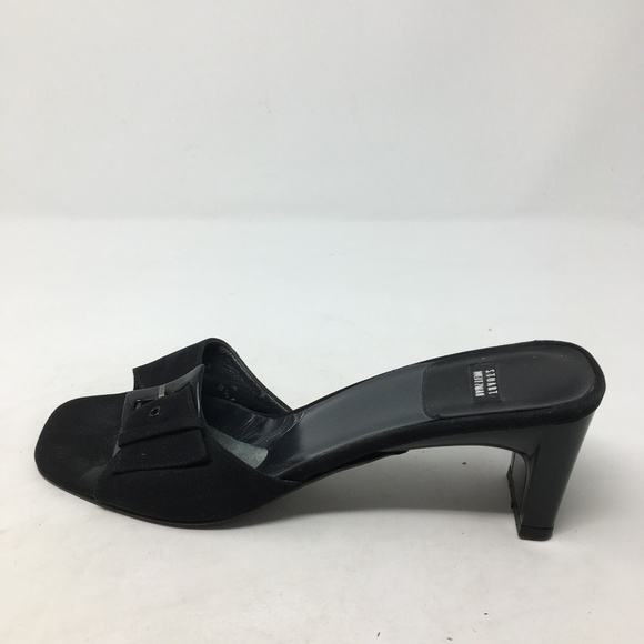Stuart Weitzman Shoes - STUART WEITZMAN BLACK SLIDE HEELS 8.5 Stuart Weitzman Shoes - STUART WEITZMAN BLACK SLIDE HEELS 8.5